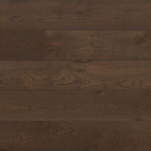 Dark brown wooden flooring with natural grain texture.
