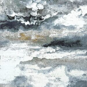 Abstract gray and white textured artwork.