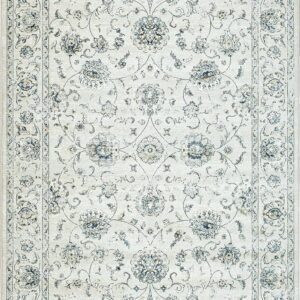 Elegant vintage floral patterned rug design