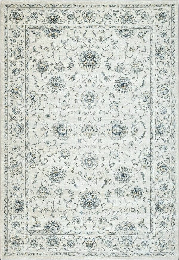Elegant vintage floral patterned rug design