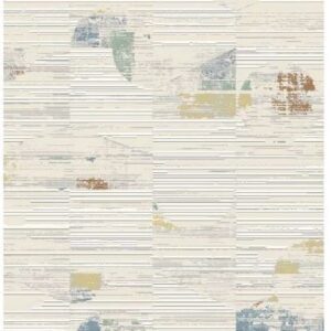 Abstract geometric pattern with textured stripes and shapes.