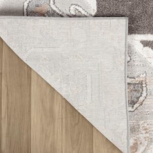 Reversible rug corner folded on wooden floor