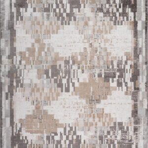 Abstract geometric pattern in beige and gray hues.